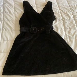 Black corduroy jumper dress